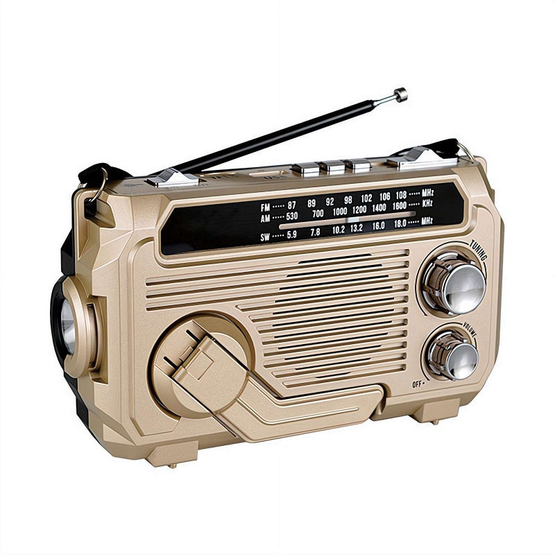 Portable Vintage Decor Radio, Retro Bluetooth Speaker, FM/AM/SW Old Fashion Classic Style, Adjustable Antenna, Rechargeable Battery Powered, Support TF Card/USB, Retro Vintage Decor for Home(Desert) - Image 1